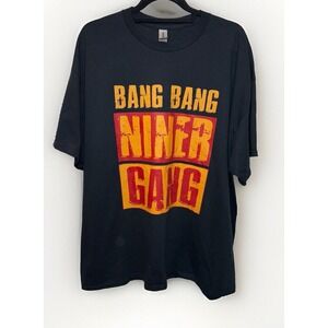 Bang Bang Niner Gang T-Shirt‎ Black Red & Gold (New) San Francisco 3XL
